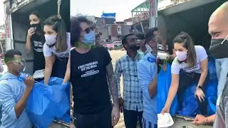 Sunny Leone Distribution Food to Poor Kids & Needy People | Bollywood | BIG Screen Reels