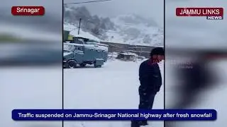 Traffic suspended on Jammu-Srinagar National highway after fresh snowfall