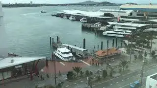 Time lapse from M Social hotel Auckland view of Auckland harbour 2