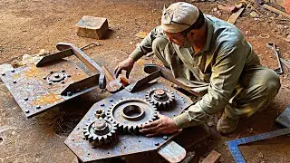 Wonderful Process Of Manufacturing Rotavator bearing hub and gearbox On Lathe Machine in Factory 