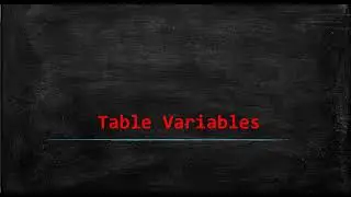53 Table Variables