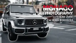 14 Minutes of Car photography in Monaco 🇲🇨 | Sony ZVE10 w/ 18-50mm f2.8