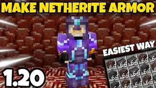 HOW TO MAKE NETHERITE ARMOR IN MINECRAFT 1.20 || MINECRAFT TIPS AND TRICKS IN HINDI ||