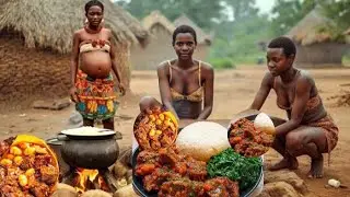 Authentic with No Expenses!!Farm to Fire🔥#cooking village food for Lunch //Perfect Recipes 😋