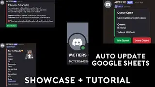 MCTIERS Showcase Upd 4.0 [Add/Remove CMDS & Auto Update Google Sheets] Free + Public Tierlist Bot!
