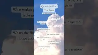 Questions for the boys🙈🙈(tell us in the comments)#trending #youtubeshorts #funny #shorts