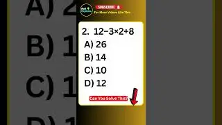 Prove You&rsquo;re A Genius Can You Solve This In 10s 🧠 #math #shorts