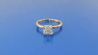 Cushion cut lab-grown solitaire ring 1001 0196