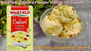 Weikfield Custard Powder Vanilla Ice Cream Recipe |How to Make Custard Powder Ice cream ?|Weikfield