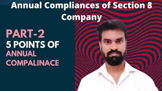 Annual compliance for section 8 company 2022! Section 8 Company all compalince! Sec 8 ke compliance!