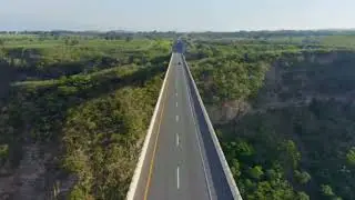 Highway Bridge in a Stunning Landscape#HighwayBridge #StunningView #NatureVibes #ScenicRoad #Beautif