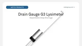 G3 Drain Gauge Lysimeter: Measure Deep Drainage in Soil