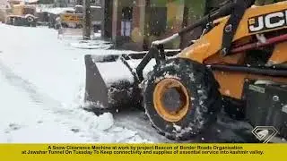 Snow Clearance by Border Roads Organization at Jawahar Tunnel, Kashmir