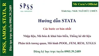 Hướng dẫn STATA | Nhập liệu, mã hóa biến, tương quan, mô hình POOL, FEM, REM, XTGLS 04062021