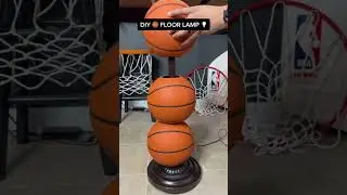DIY Basketball Floor Lamp 💡🏀 #MotivatedByMylan | Basketball light decor