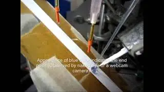 Coulometric titration in a liquid drop