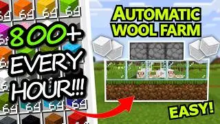 EASY 1.21 AUTOMATIC WOOL FARM TUTORIAL In Minecraft Bedrock!