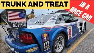 HALLOWEEN TRUNK AND TREAT... IN A RACE CAR! (The Coolest Car at School)
