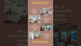 Open Houses this weekend!