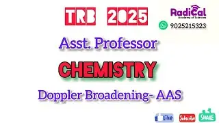 TRB Asst. Professor I Chemistry I Online test series I Doppler Broadening 