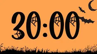 30 Minute Halloween Bats Timer (Spooky Electric Piano Tones at End)