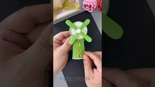 How to make paper fan, how to make hand fan, viral paper fen #shorts #craft