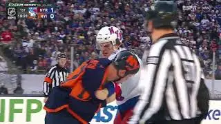 Matt Rempe In His NHL Debut, Drops Gloves With Matt Martin On First Shift!