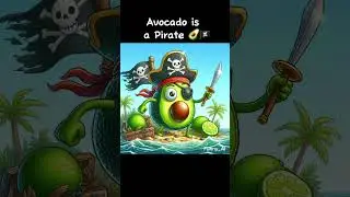✨ Imagine an avocado as a pirate searching for the lost tyreasure. 🥑🏴&zwj;☠️🏝️#avocado #funny #pirate