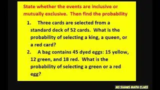 Find probability of selecting a king, queen, or red card from 52 card deck. Inclusive event