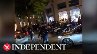 Riot police deployed on Champs-Elysees after funeral of teenager shot by police