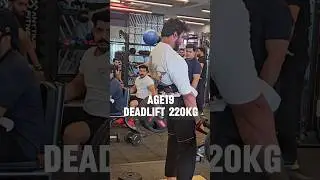 Age 19 deadlift 220kg || public reaction 😳😳