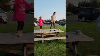 Watch These Cute Girls Create Their Own Fun Under the Anchorage Alaska Sunset #sunset #anchorage