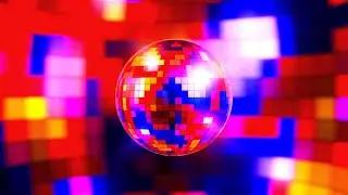🎮 Neon Disco Sphere 4K &ndash; Pixel Glow Loop (No Audio)