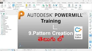Autodesk Powermill Telugu (pattern) 9 #delcam #autodesk #powermill #telugu #tutorial #cadcam #cam
