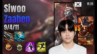Siwoo Top Zaahen vs Rumble lol KR solo rank Full Game 15.23 | 시우 자헨 vs 럼블