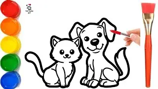 Fun with ABC Kids with colours and Animals | Kids painting with colours
