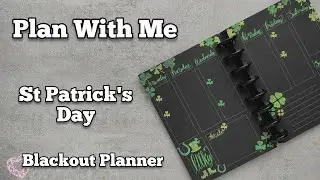 Plan With Me Blackout St Patrick's day | Discbound Blackout A5 Planner