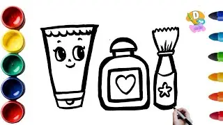 How to Draw Cute Makeup Things for Beginners