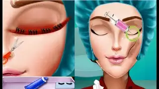 Sew up the cheek, remove the eyelashes 