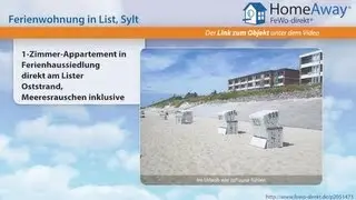 List: 1-Zimmer-Appartement in Ferienhaussiedlung direkt am Lister Oststrand - FeWo-direkt.de Video