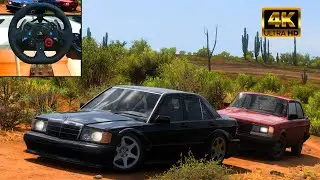Mercedes Benz 190E - Convoy - Forza Horizon 5 | Logitech g29 4K gameplay
