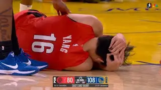Yang Hansen leaves game against Warriors after head injury 🤕