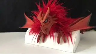 Shoulder Dragon Puppet Movement - Vermithrax - a Folors Fantasy Familiar
