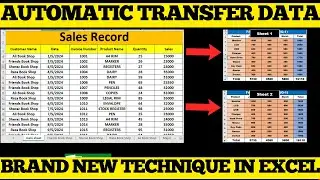 Efficiently Automatic Transfer Data From Master Sheet to Another Sheets in Excel | #majidali