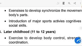Physical education Class 12 (Unit-5)Topic2-Exercise guidelines at different stage of growth & develo
