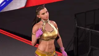 WWE 2K25 NEW ORIGINAL CREATION CC CAW DIVA WOMAN FULL FIGHT PRRVIEW ( PS5 )