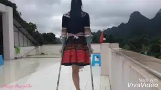 First time of conquering a cave on one leg and a high heel