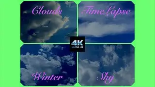 Peaceful Winter Clouds 4K Time Lapse |  Blue Sky & Classical Music for Deep Relaxation