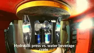 Pressing a water beverage crate with 100 tons !
