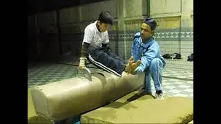 Karachi Gymnastics Coach Umair Khan  SINDH SPORTS BOARD COMPLEX KARACHI pomel Horse Training